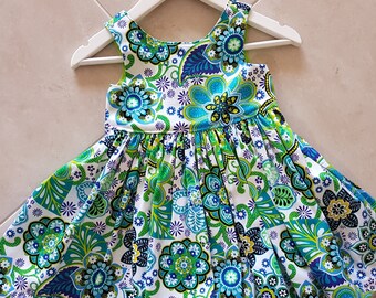Size 3 dress, Summer dress, toddler dress, girls dress, floral dress, party dress, size 3, cotton dress, tea party dress