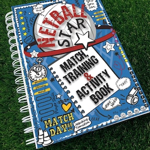 Netball Star: Libro de partidos, entrenamientos y actividades / Idea de regalo de netball para niñas y niños / Diario y revista de bienestar deportivo