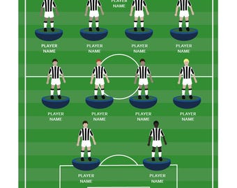 Personalisierte Fußball Mannschaft Print: Individuelles Wandkunst Geschenk