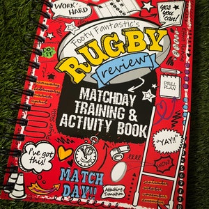 Rugby Review: Rugby Match Diary, Training & Activity Book | Rugby Gift idea for boys and girls | Sport wellbeing journal and diary