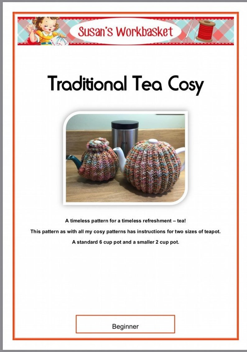 Traditional Style Tea Cosy Knitting Pattern. 2 Sizes ORIGINAL Etsy UK