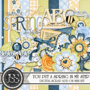 Mini-add-on digitale plakboekkit You Put A Spring In My Step