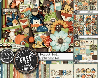 Nearly Fall Autumn 12x12 Worn Wood Pattern Papers and Backgrounds ...
