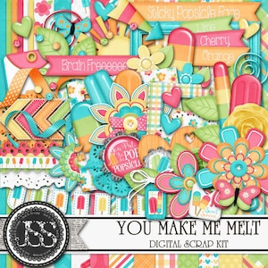 You Make Me Melt Popsicle Digital Scrapbooking Kit