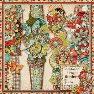 Shabtastic Digital Scrapbook Kit Page Borders - Digital Scrapbooking