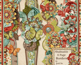 Shabtastic Digital Scrapbook Kit Page Borders - Digital Scrapbooking