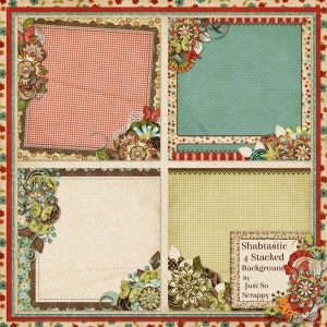 Shabtastic Digital Scrapbook Kit Stacked Background Papers - Digital Scrapbooking