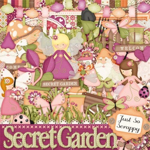 Secret Garden Digital Scrapbook Kit - Digital Scrapbooking
