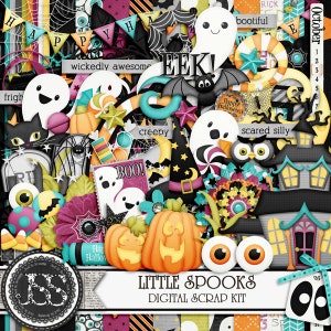 Digitale scrapbookkit Halloween Little Spooks