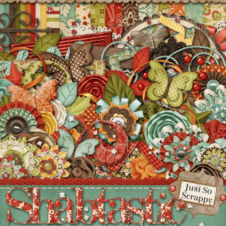 Shabtastic Digital Scrapbook Kit - Digital Scrapbooking - Etsy