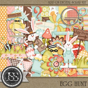 Dodatek do Easter or Spring Egg Hunt Digital Scrapbooking Kit, Święta, pory roku