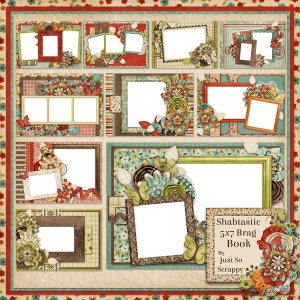 Shabtastic Digital Scrapbook Kit 5x7 Brag Book - Digital Scrapbooking