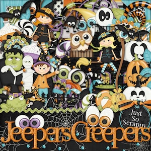 Digitale plakboekset Halloween Jeepers Creepers - digitaal plakboek