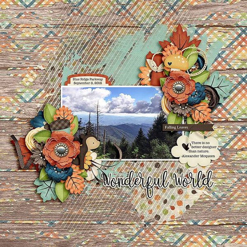 Forest Fall Autumn 12x12 Digital Scrapbook Kit Etsy