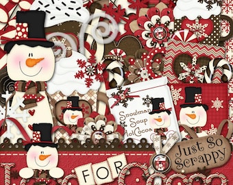 Winter Digital Scrapbooking Kit Loco For Cocoa, Scrapbooking, Digital