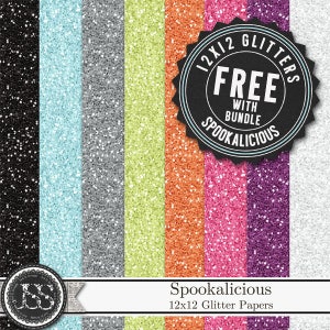 Spookalicious Halloween 12x12 Digital Scrapbook Kit Bundled Collection ...