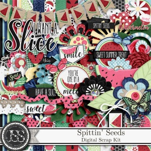 Spittin Seeds Watermelon Digital Scrapbooking Kit