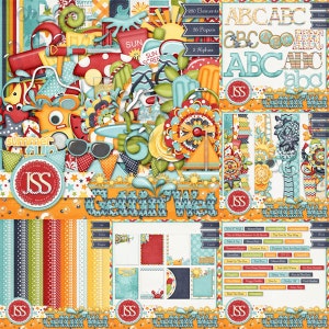 Digital Scrapbooking Gettin Wet Collection - Digital Scrapbook Kit