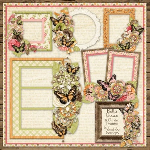 Cadres numériques en grappes pour scrapbooking Bella Grace - Scrapbooking numérique