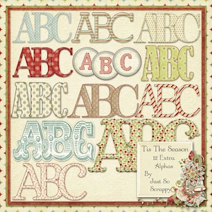 Boże Narodzenie, Święta, To jest ten sezon, Alfabety Cyfrowy Zestaw Scrapbookingowy, Scrapbooking