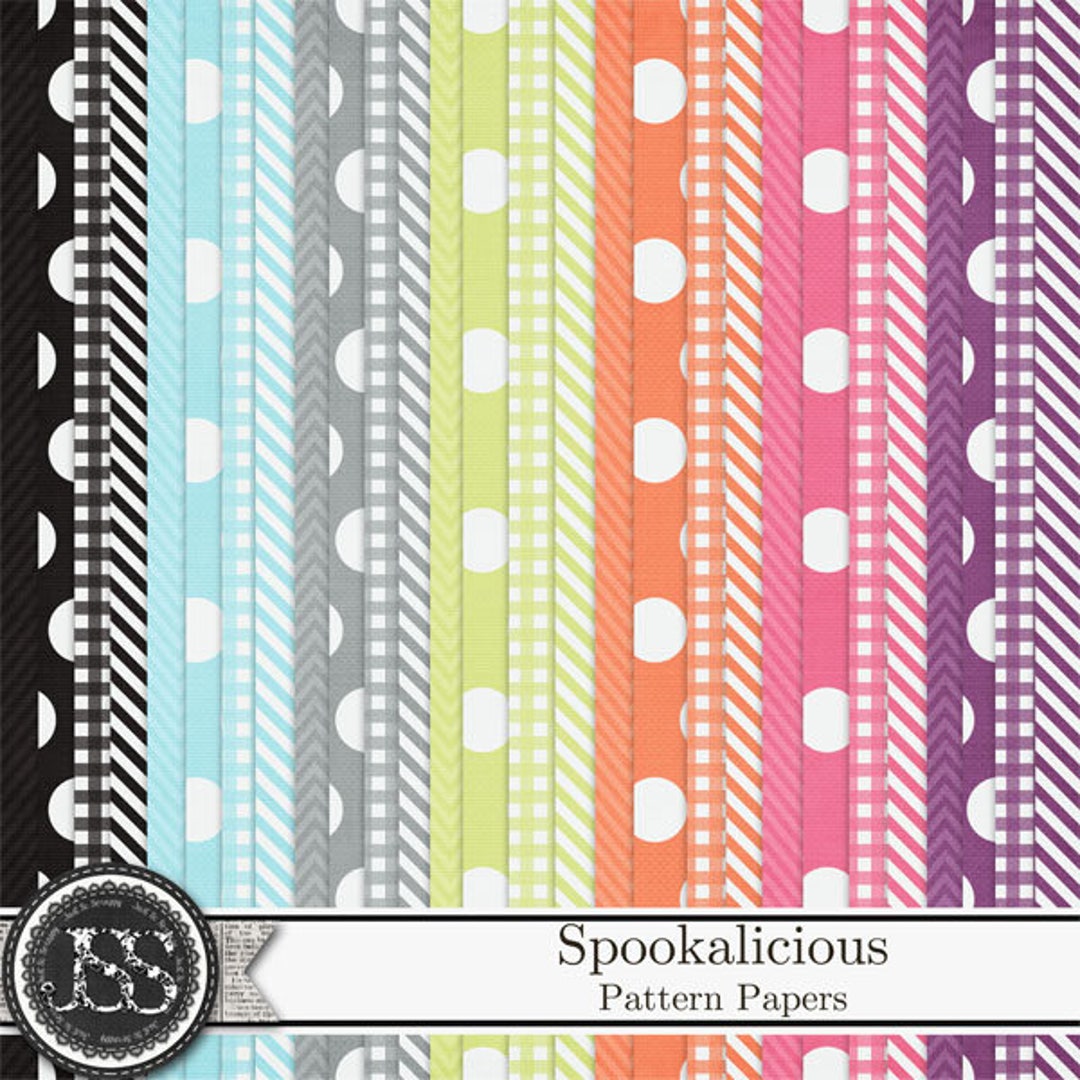 Spookalicious Halloween 12x12 Pattern Papers and Backgrounds for ...