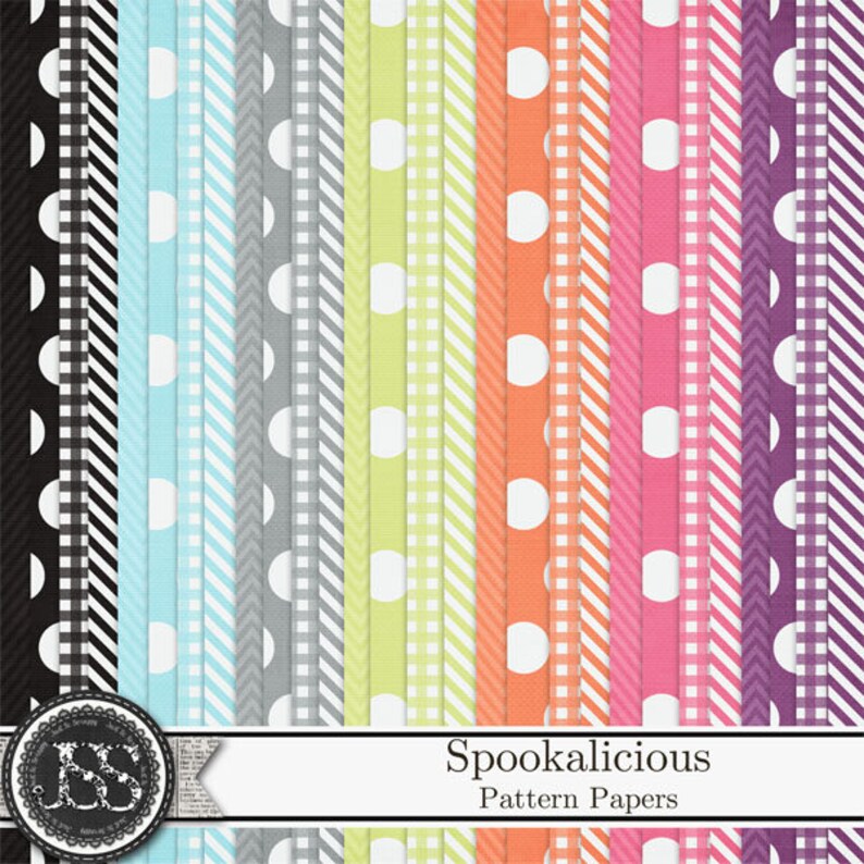 Spookalicious Halloween 12x12 Pattern Papers and Backgrounds for ...