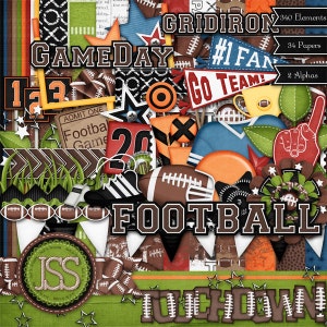 Digitale plakboekkit Touchdown Football - digitaal plakboek