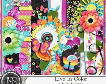 Live In Color Digitales 12-Zoll-Seitenränder Element Pack Kit