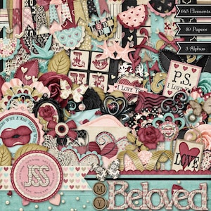 Kit de scrapbooking numérique Mon bien-aimé - Scrapbooking numérique
