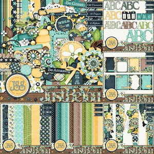 Collectie digitale scrapbooksets Just Be You