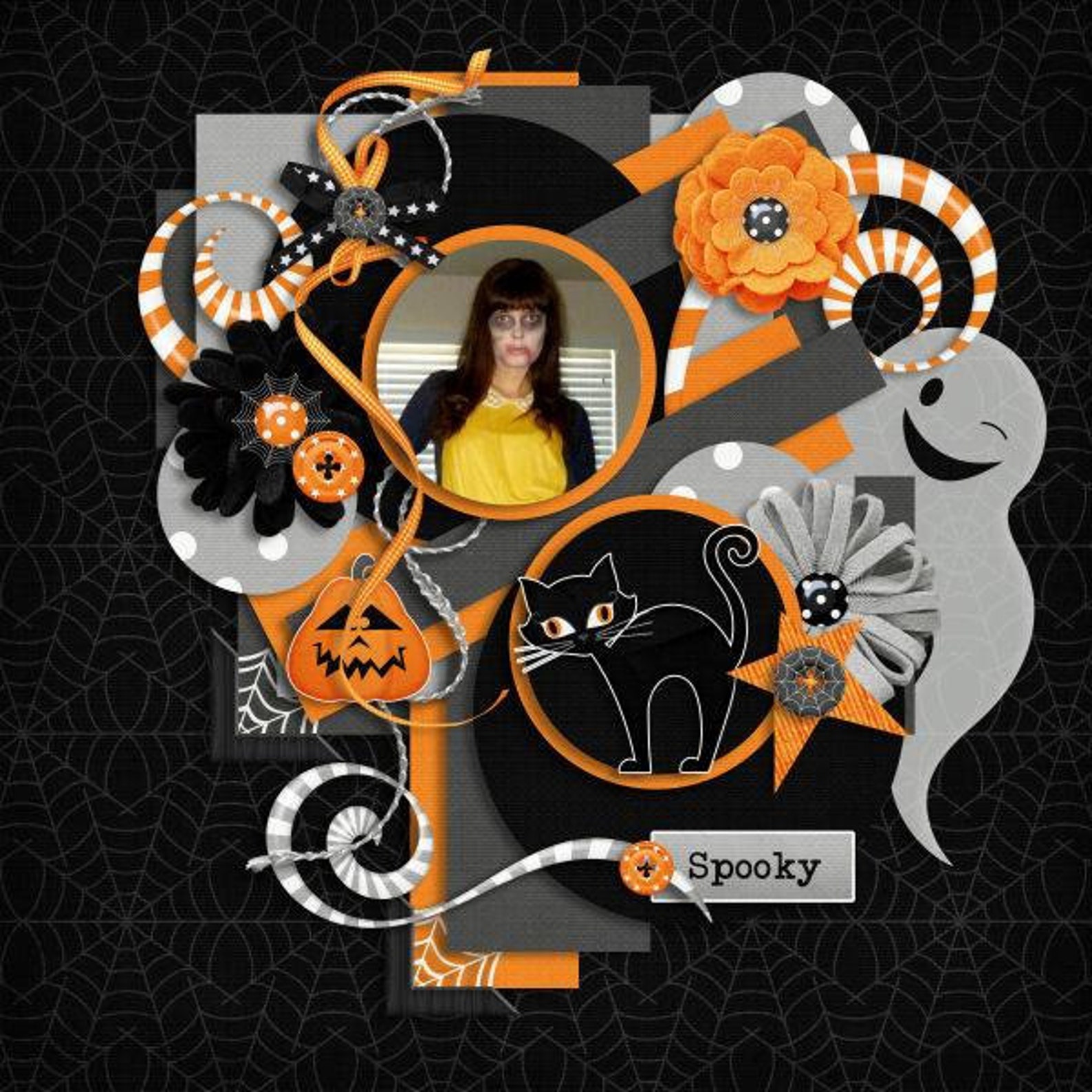 Spooky Halloween 12x12 Digital Scrapbooking Kit, Collection, Bundle ...