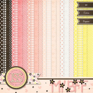 My BFF Girl Friends Digital Scrapbooking Kit 12x12 Muster Papier Hintergründe