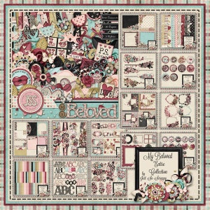 My Beloved Digital Scrapbook Kit Big Collection Bundle - Scrapbooking numérique