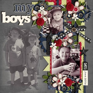 Genuine Boy 12x12 Digital Scrapbook Kit, Masculine - Etsy