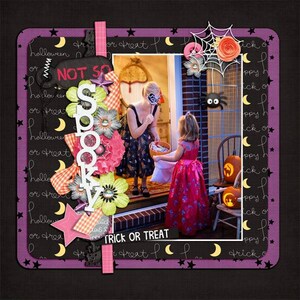 Spookalicious Halloween 12x12 Digital Scrapbook Kit Bundled Collection ...