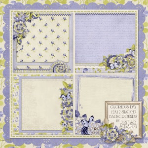 Glorious Day Digital Scrapbook Kit Stacked Backgrounds - Digital Scrapbooking