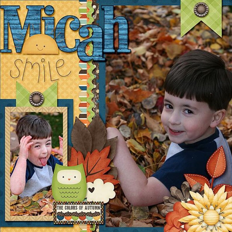 Forest Fall Autumn 12x12 Digital Scrapbook Kit - Etsy