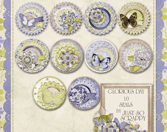 Kit de scrapbooking digital "Glorious Day" - Sellos - Scrapbooking digital