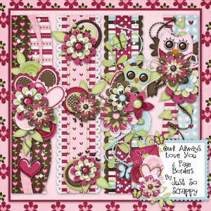 Paginaranden - Owl Always Love You Digitaal plakboekpakket Paginaranden - Digitaal plakboek