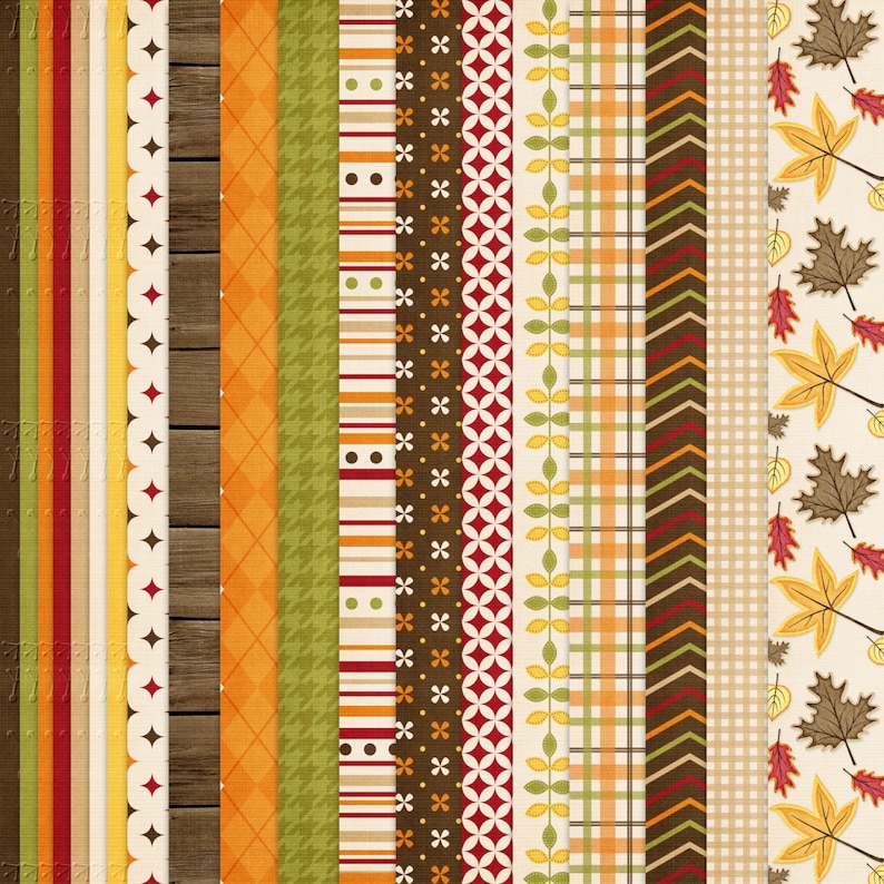 Thanksgiving Digital Scrapbook Kit Gobble Gobble Add on Scrapbooking - Etsy