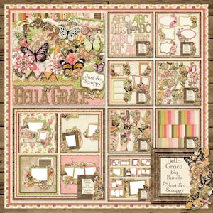 Grande collection de kits de scrapbooking numérique Bella Grace - Scrapbooking numérique