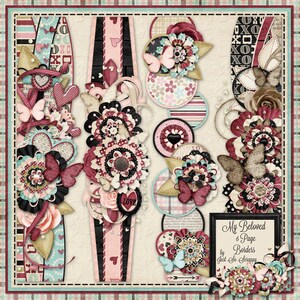 Kit de scrapbooking numérique My Beloved Bordures de page - Scrapbooking numérique