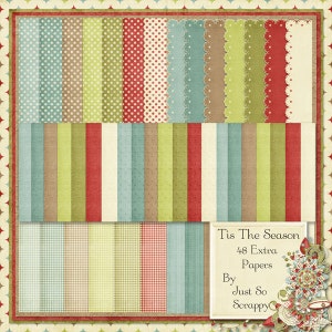 Boże Narodzenie, Święta, To jest ten sezon, Wzór papieru Cyfrowy zestaw do scrapbookingu, Scrapbooking