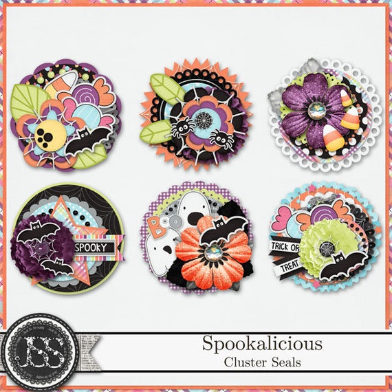 Énorme Lot Scrapbooking Halloween - Autocollants, Bordures Et Fournitures Recollections