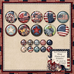 Let Freedom Ring Fourth Of July Flairs Digital Scrapbook Kit - Digital Scrapbooking