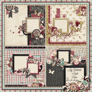 Kit de scrapbooking numérique My Beloved 12 x 12 pages rapides - Scrapbooking numérique