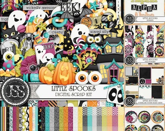 Halloween Little Spooks Digital Scrapbooking Kit and Collection