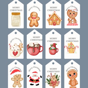 Gingerbread tags gingerbread love handmade gifts scrapbooking crafting journaling gifts tags Christmas tags instant download cardmaking