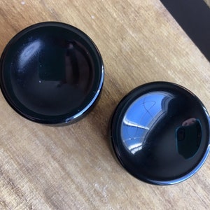 PAIR of Beautiful Organic Concave Black Onyx Stone Plugs - Gauges 0g (8mm) up to 1&quot; (25mm) available!