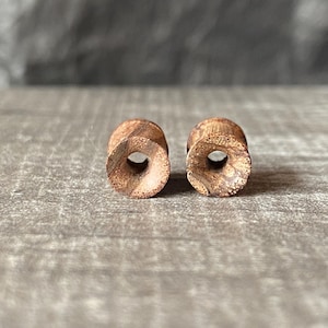 PAIR of Unique Organic Root Wood Tunnels- ONLY 6mm left!
